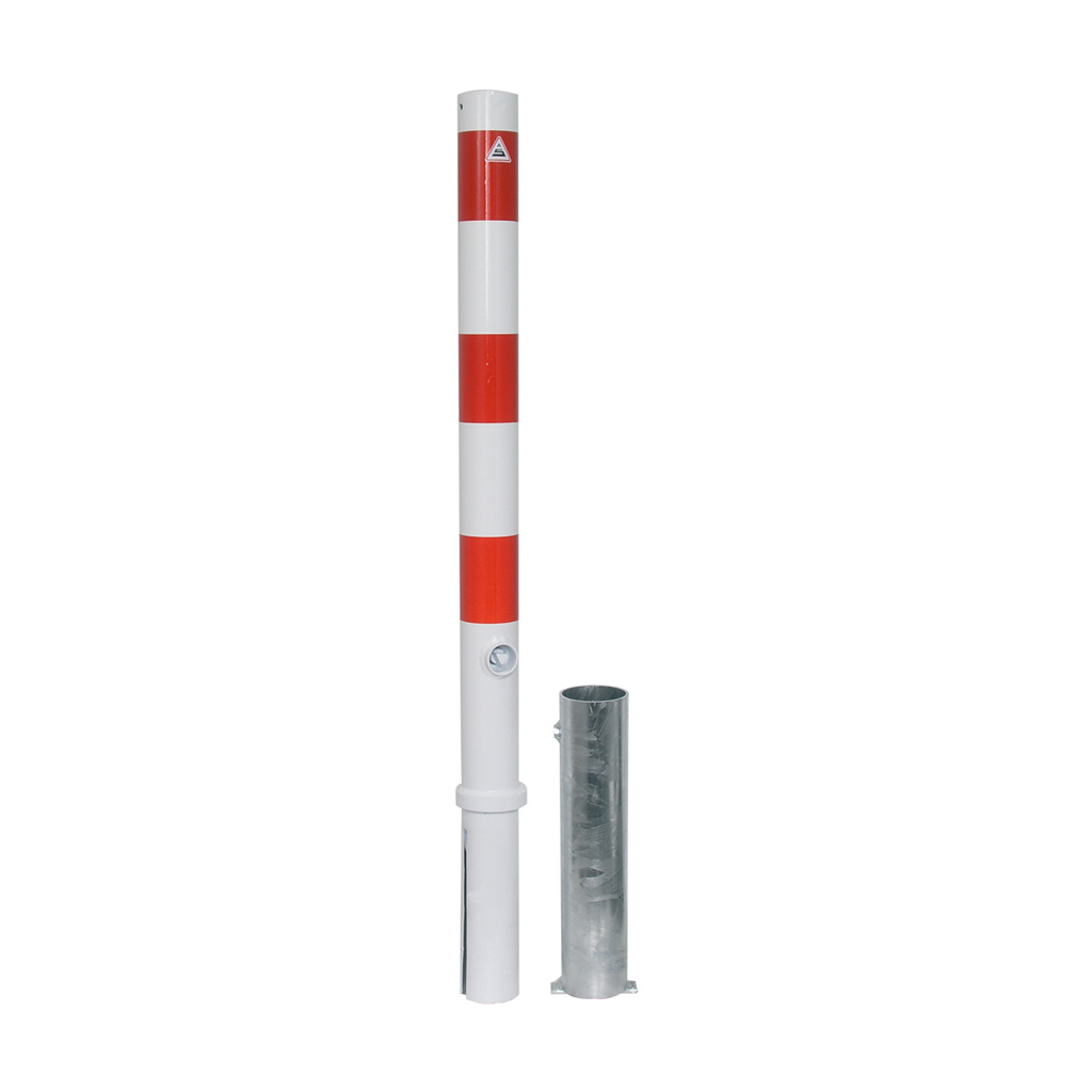 Absperrpfosten Stahlrohr Ø 76 x 2,6 mm herausnehmbar mit Dreikantverschluss Absperrpfosten Stahlrohr Ø 76 x 2,6 mm herausnehmbar mit Dreikantverschluss