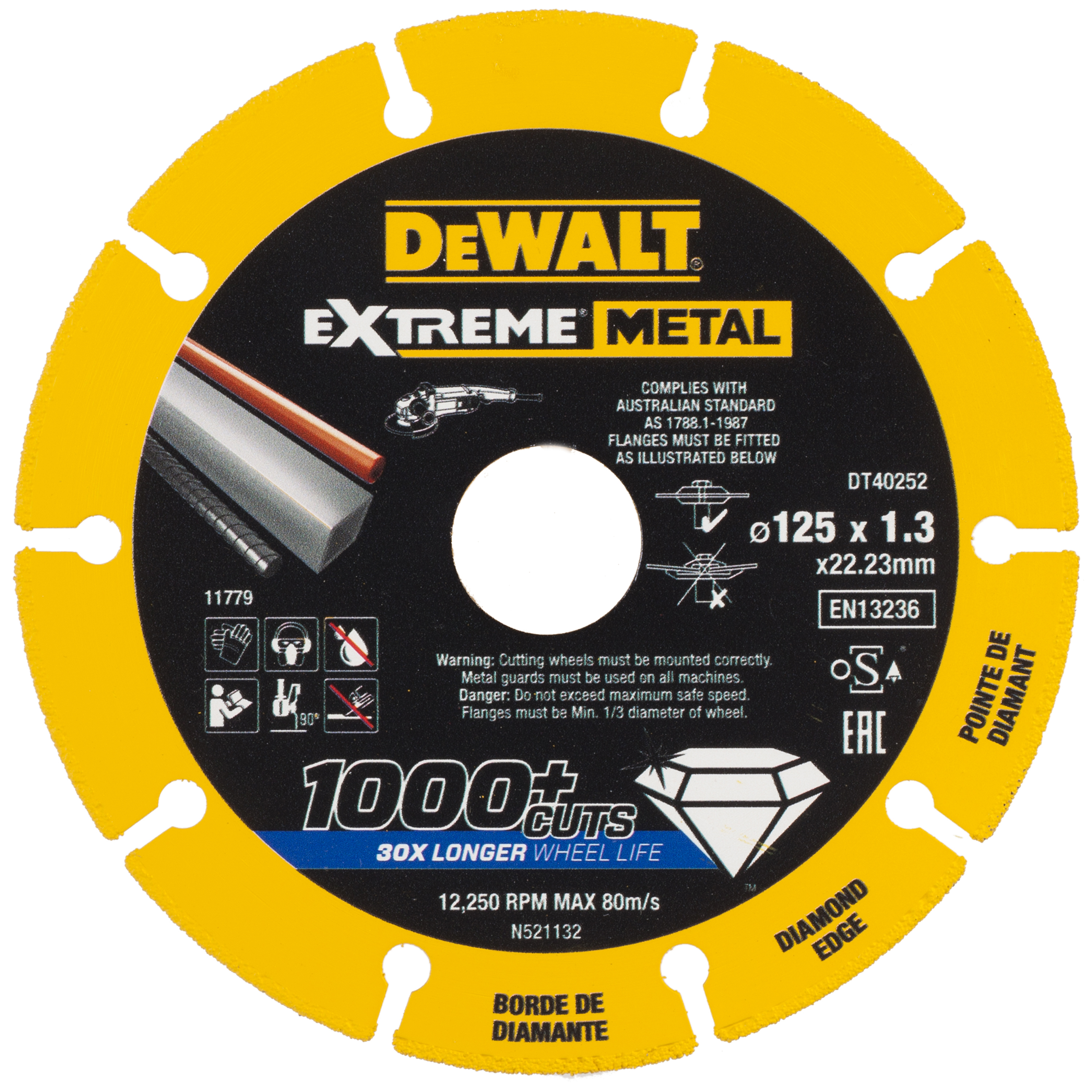 DEWALT DT40252-QZ Diamanttrennscheibe 125x1.3 mm