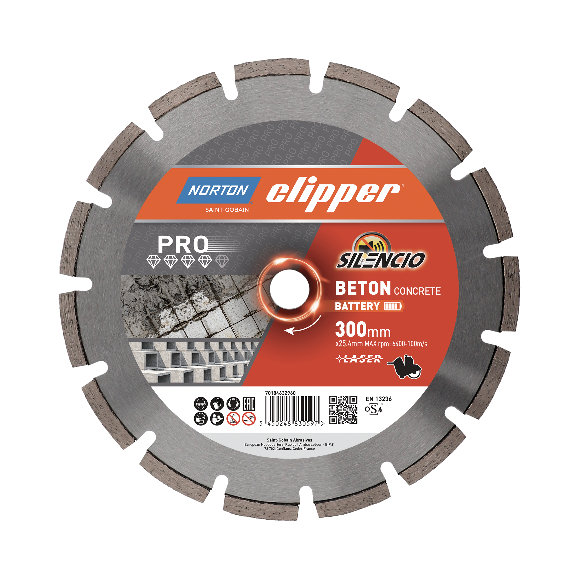 Norton Clipper Diamantscheibe Pro Beton Battery Silencio Norton Clipper Diamantscheibe Pro Beton Battery Silencio