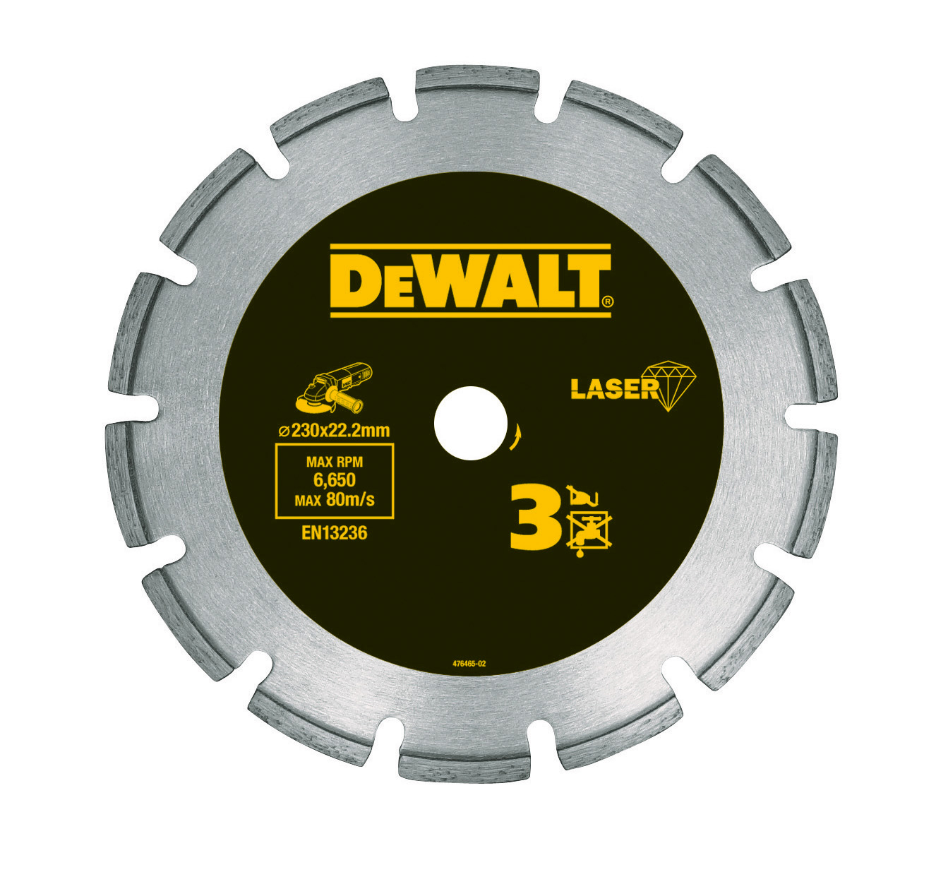 DEWALT DT3763-XJ Diamanttrennscheibe LaserHP3 230 mm