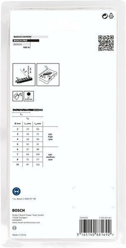 Bosch Spiralbohrer-Set Impact Control 8tlg. D.2-10mm L.60-133mm HSS-G 
