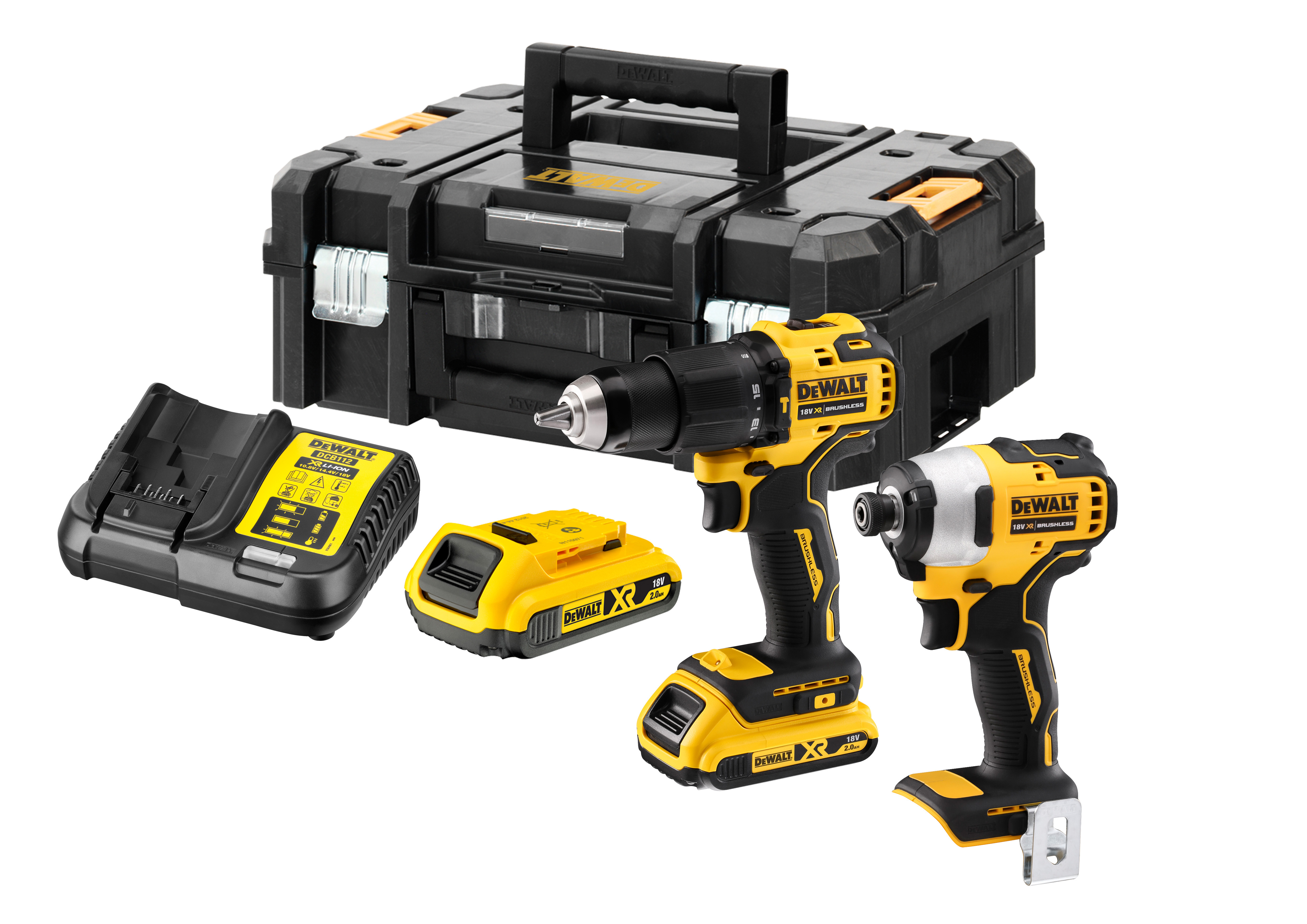 DEWALT DCK2062D2T-QW Akku Kombopack 18 V / 2 Ah (2-tlg.)