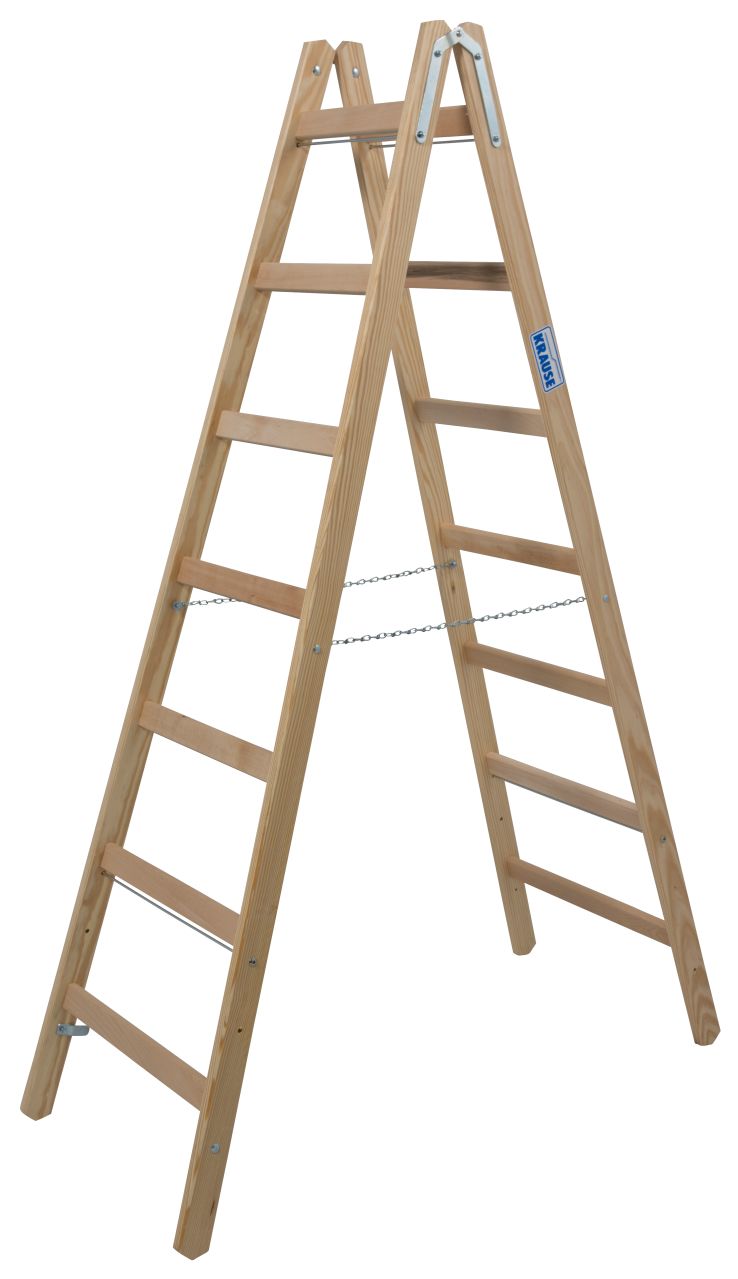 Krause STABILO Sprossen-DoppelLeiter Holz 2x7 Sprossen
