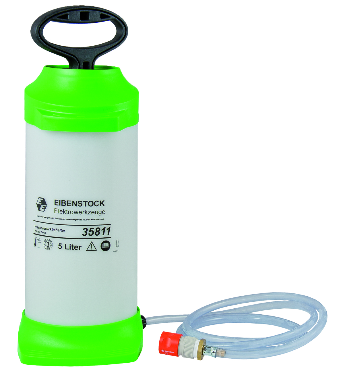 EIBENSTOCK Wasserdruckbehälter Kunststoff, 5 l, inkl. 4,0 m Schlauch