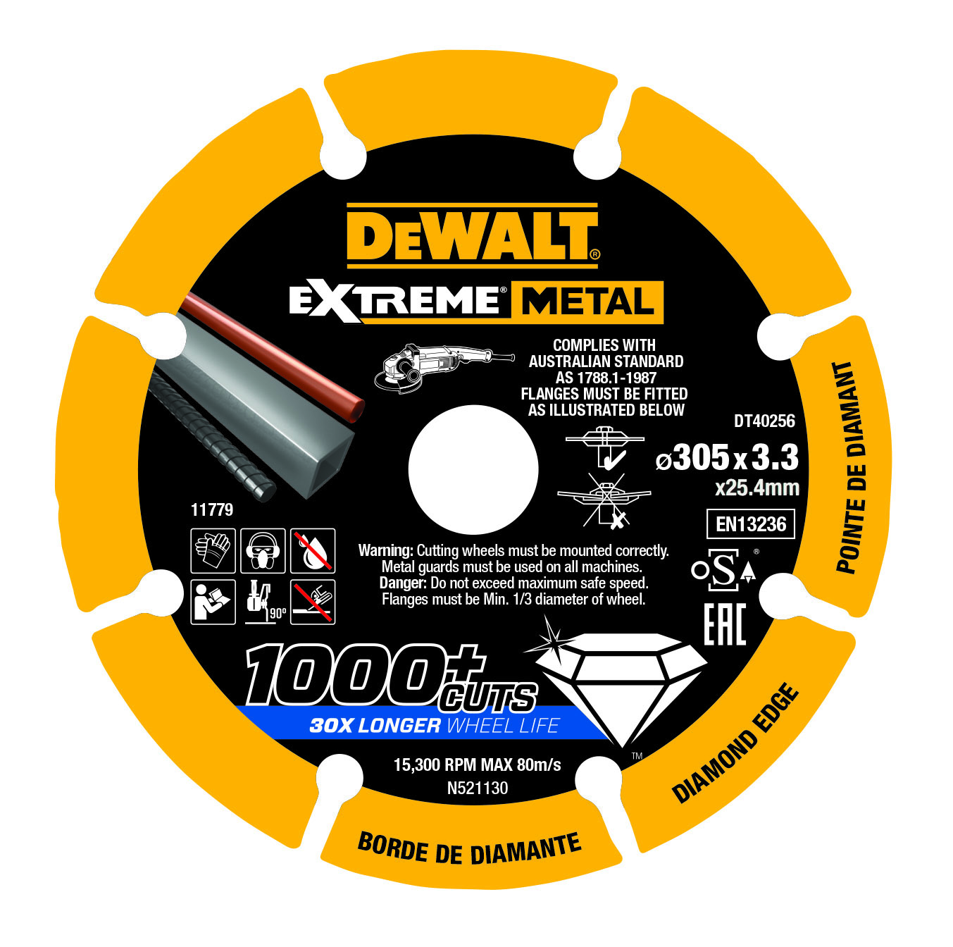 DEWALT DT40256-QZ Diamanttrennscheibe 305x3.3 mm DEWALT DT40256-QZ Diamanttrennscheibe 305x3.3 mm