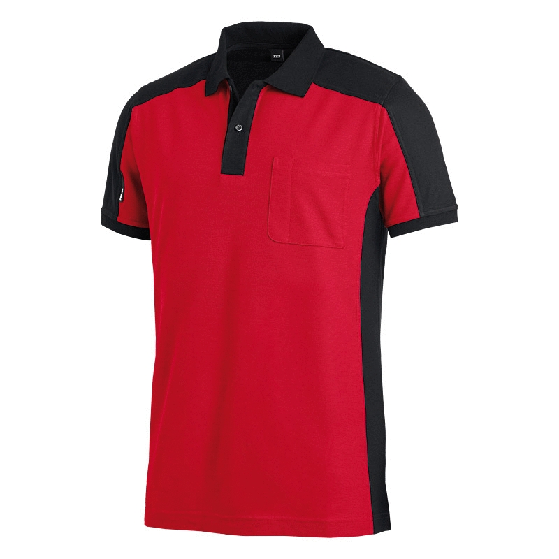 FHB Poloshirt KONRAD rot/schwarz (91490 )