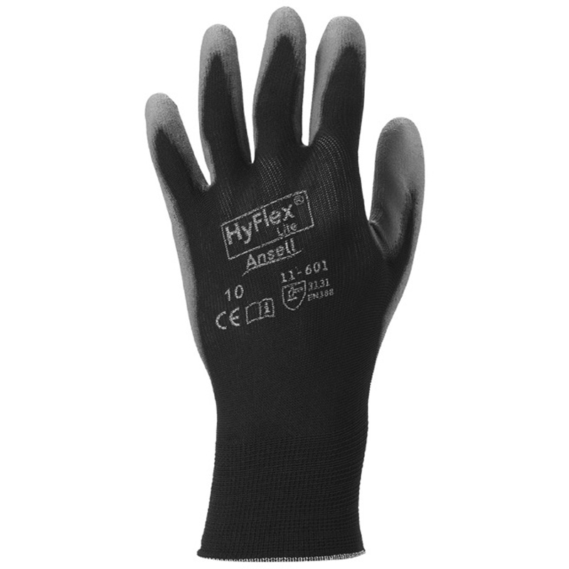 ANSELL Schutzhandschuh HYFLEX schwarz/grau (11-601) ANSELL Schutzhandschuh HYFLEX schwarz/grau (11-601)