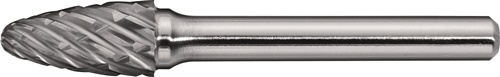 TECWERK Frässtift RBF Special Steel D.6mm Kopf-L.18mm Schaft-D.6mm HM Verz.Kreuz 