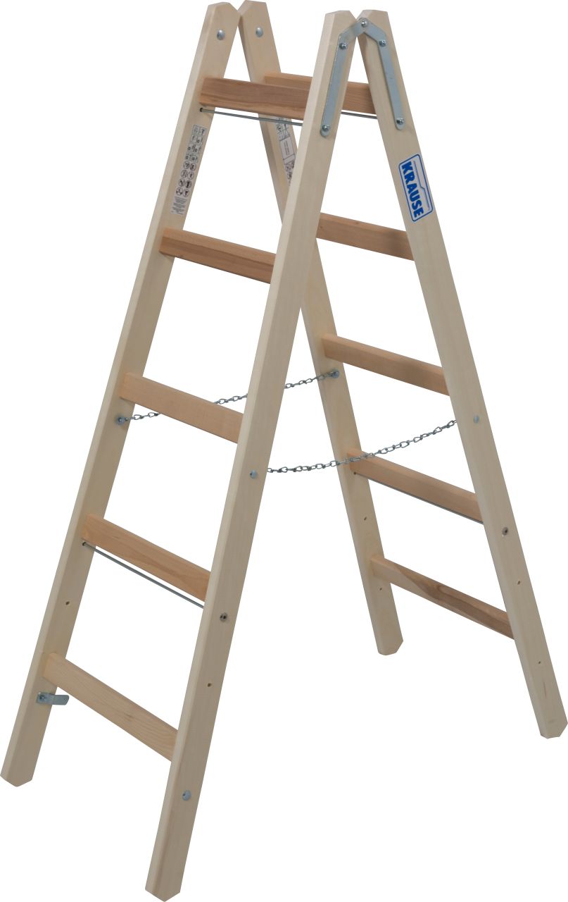Krause STABILO Sprossen-DoppelLeiter Holz 2x5 Sprossen Krause STABILO Sprossen-DoppelLeiter Holz 2x5 Sprossen