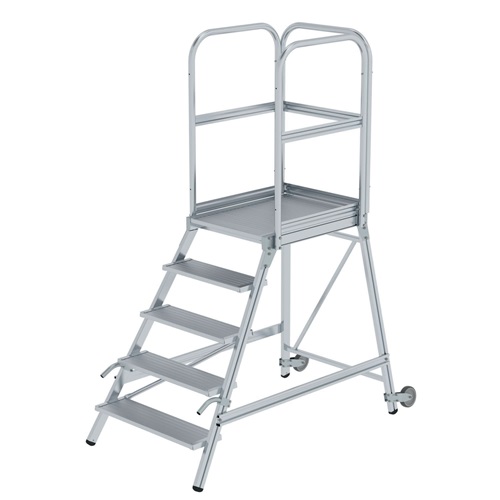 MUNK Podesttreppe mit Rollen und Griffen