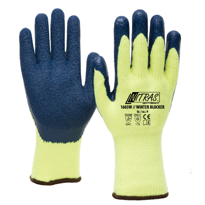 Kälteschutzhandschuh WINTER BLOCKER gelb/blau (1603W ) Kälteschutzhandschuh WINTER BLOCKER gelb/blau (1603W )