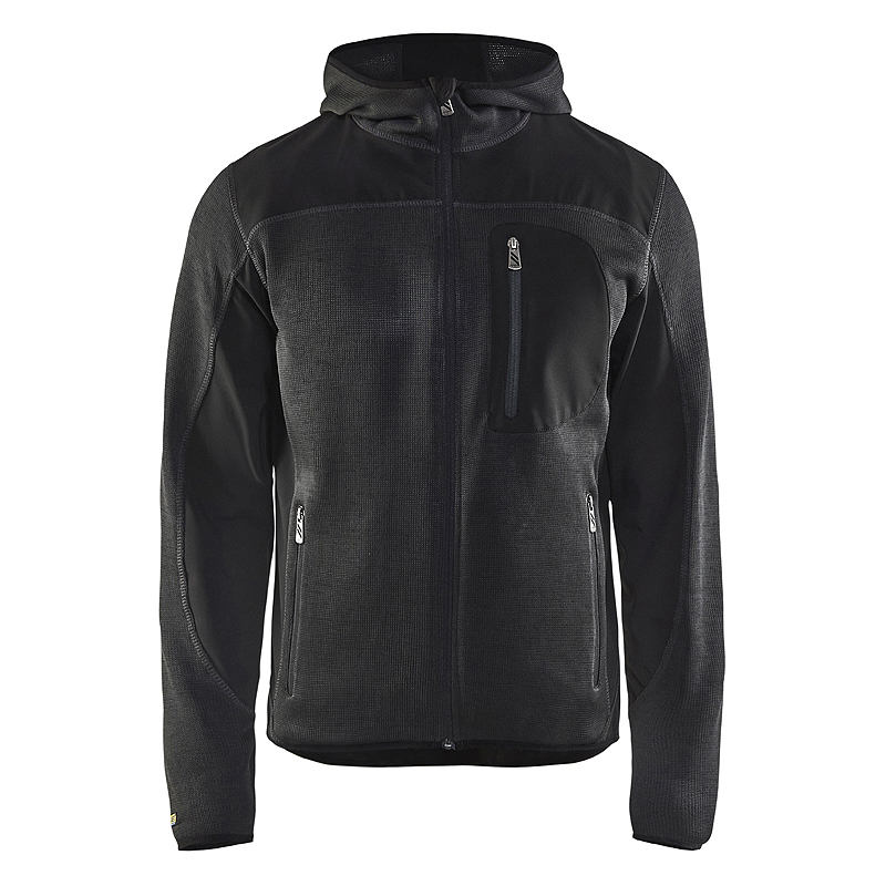 BLAKLÄDER Strick-Softshelljacke grau/schwarz (49302117)