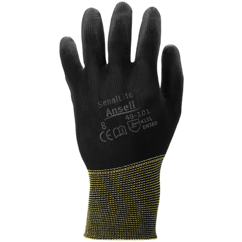 ANSELL Schutzhandschuh leicht HYFLEX schwarz (48-101) ANSELL Schutzhandschuh leicht HYFLEX schwarz (48-101)