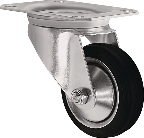 TECWERK Lenkrolle D.80mm Trgf.70kg VG Platte L105xB80mm 