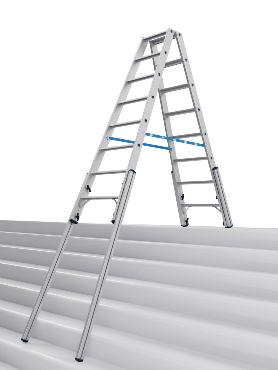 Krause STABILO Teleskop-Stufen-DoppelLeiter 2x8 Stufen Krause STABILO Teleskop-Stufen-DoppelLeiter 2x8 Stufen