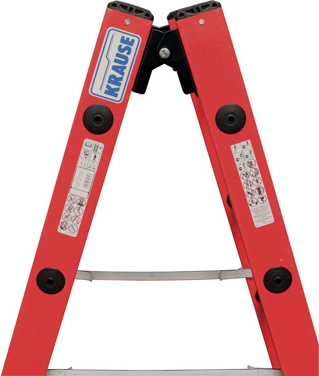 Krause STABILO Vollkunststoff-Sprossen-DoppelLeiter 2x4 Sprossen