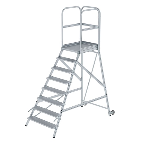 MUNK Podesttreppe mit Rollen und Griffen MUNK Podesttreppe mit Rollen und Griffen