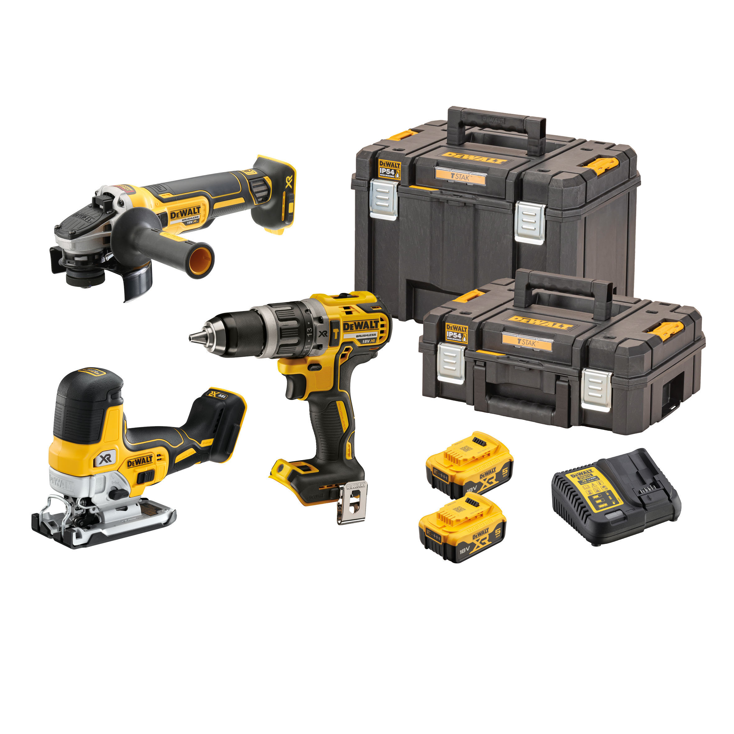 DEWALT DCK329P2T-QW Akku-Schlagbohrschrauber-Set 18 V / 5 Ah