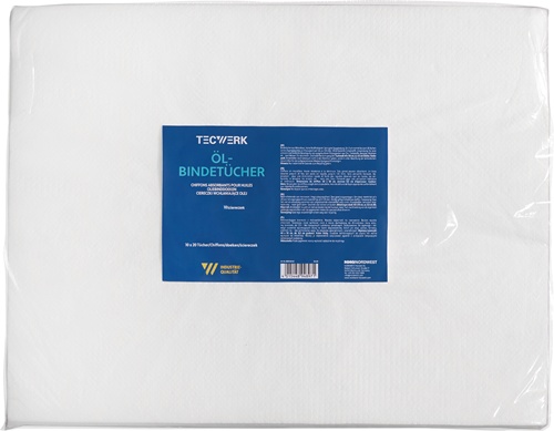 TECWERK Ölbindetücher L.40cm B.50cm S.0,5cm 10x20 Tü.Krt.