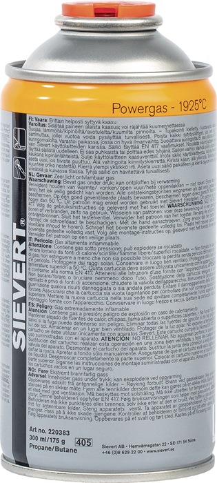 SIEVERT Schraubkartusche Powergas 2203