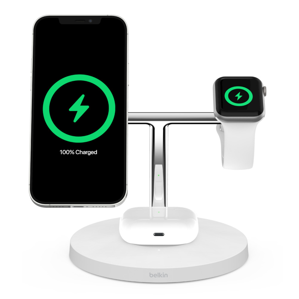 TOP DEAL - Belkin Wireless Charger mit QI2 (3-in-1), 15W