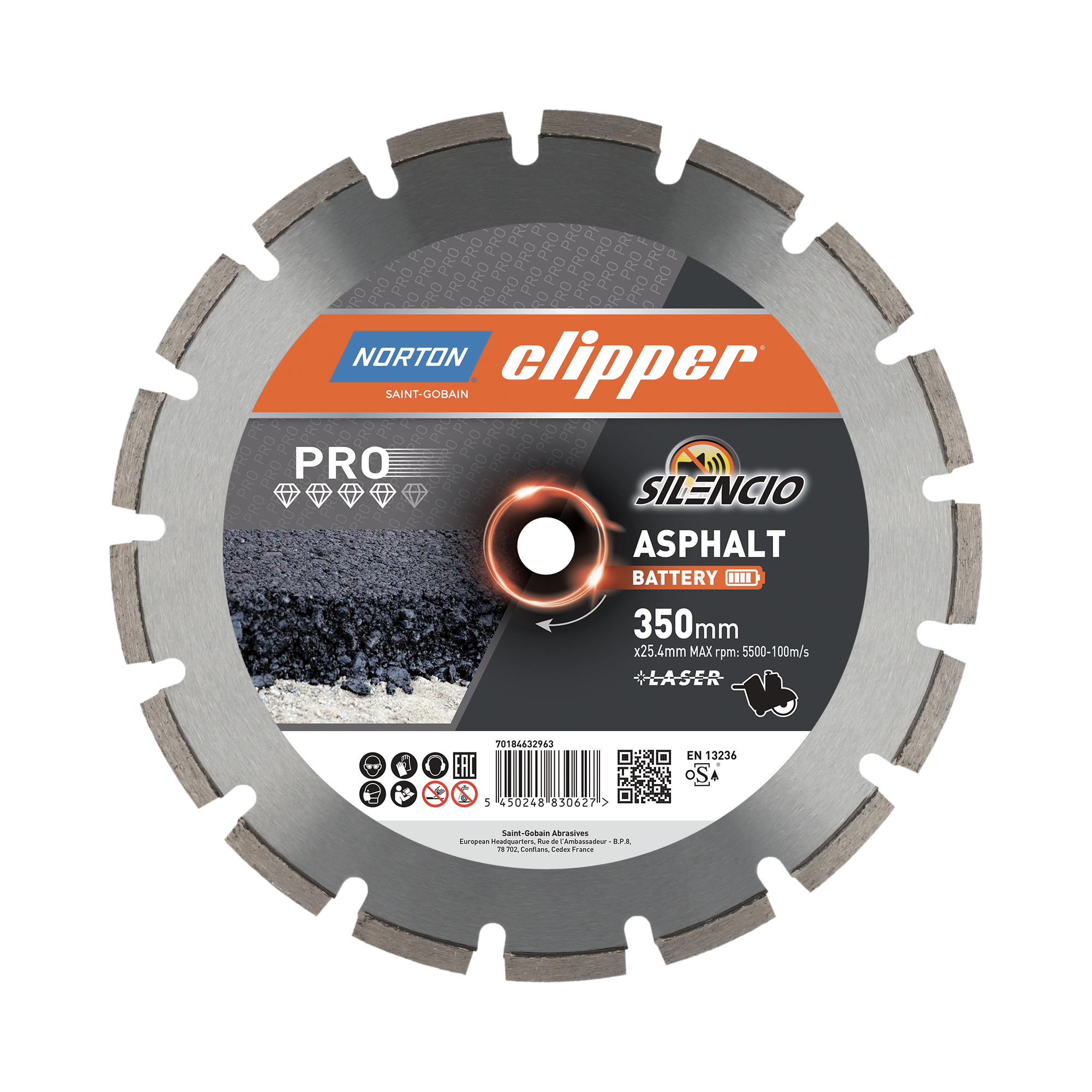 Norton Clipper Diamantscheibe Pro Asphalt Battery Silencio Norton Clipper Diamantscheibe Pro Asphalt Battery Silencio