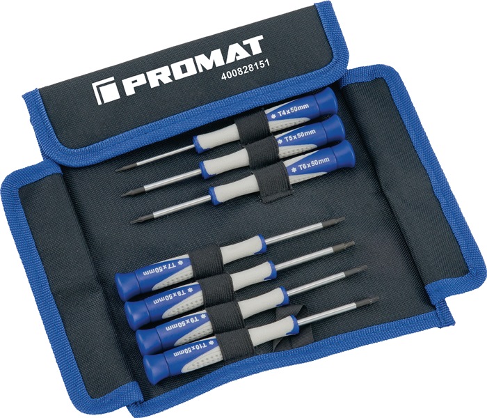 PROMAT Feinmechanikerschraubendrehersatz 