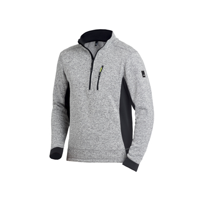 FHB Strick-Fleece-Troyer PATRICK grau/schwarz (79597 ) FHB Strick-Fleece-Troyer PATRICK grau/schwarz (79597 )