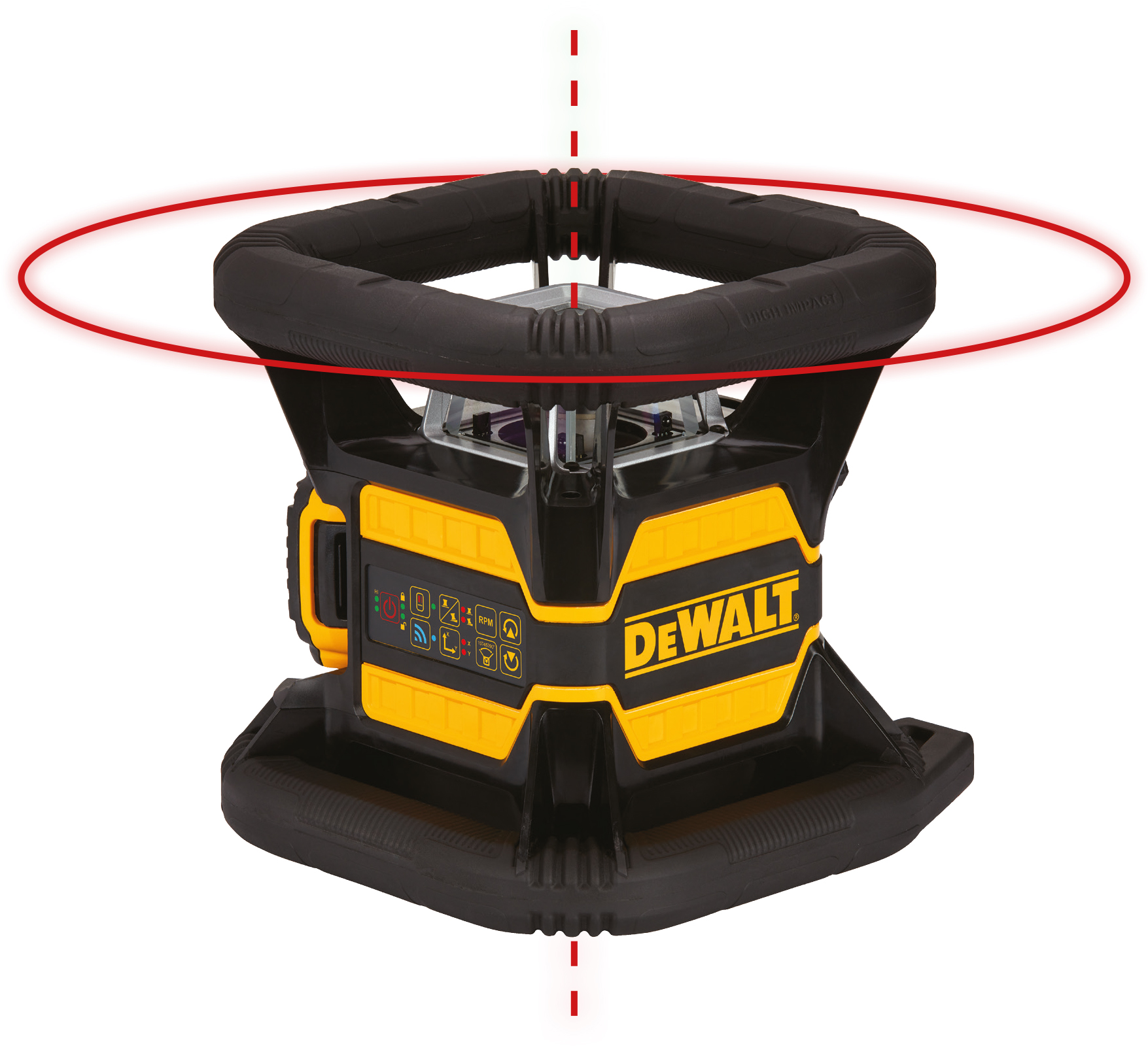 DEWALT DCE080D1RS-QW Rotationslaser Rot