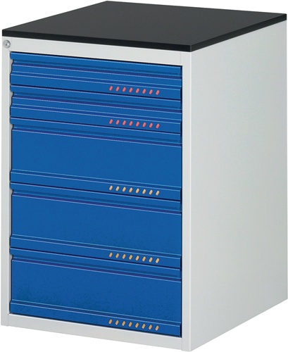 TECWERK Schubladenschrank BK 650 H820xB580xT650mm grau/blau 5 Schubl.Einfach. TECWERK Schubladenschrank BK 650 H820xB580xT650mm grau/blau 5 Schubl.Einfach.