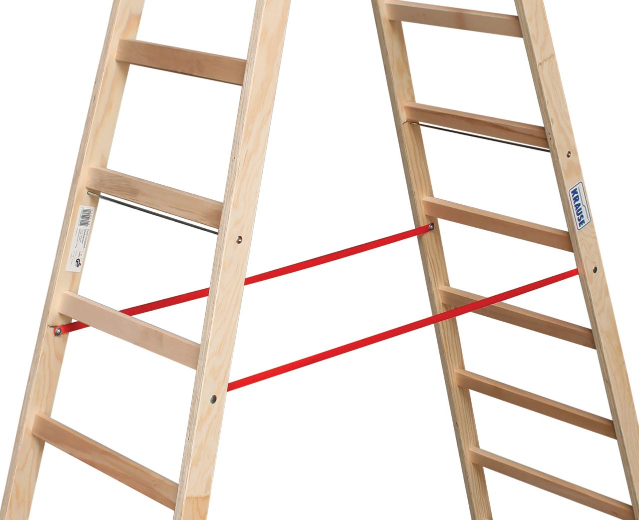 Krause STABILO Sprossen-DoppelLeiter Holz 2x12 Sprossen