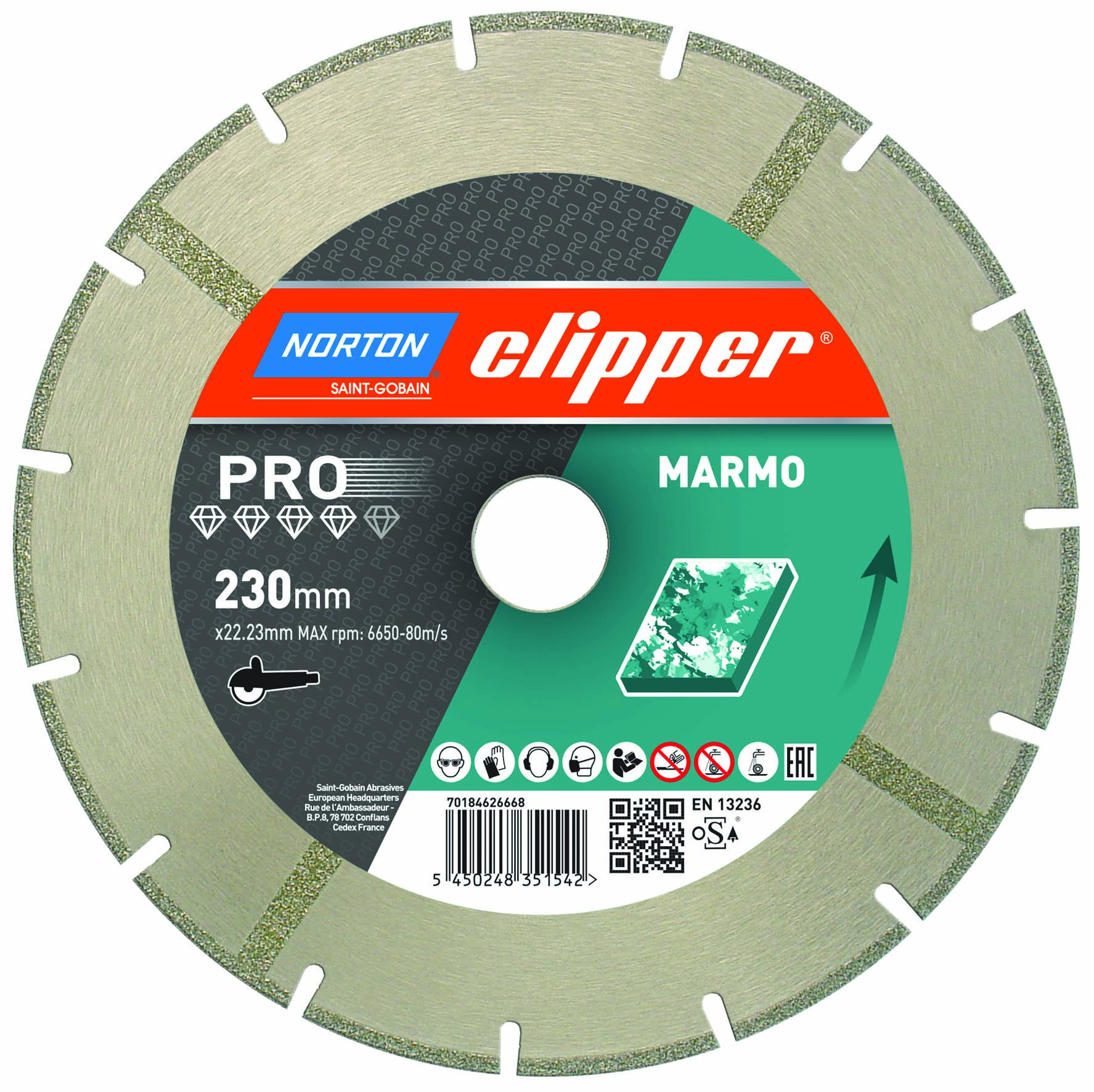 Norton Clipper Diamanttrennscheibe Pro Marmo - 125  x  22.23 mm Norton Clipper Diamanttrennscheibe Pro Marmo - 125  x  22.23 mm