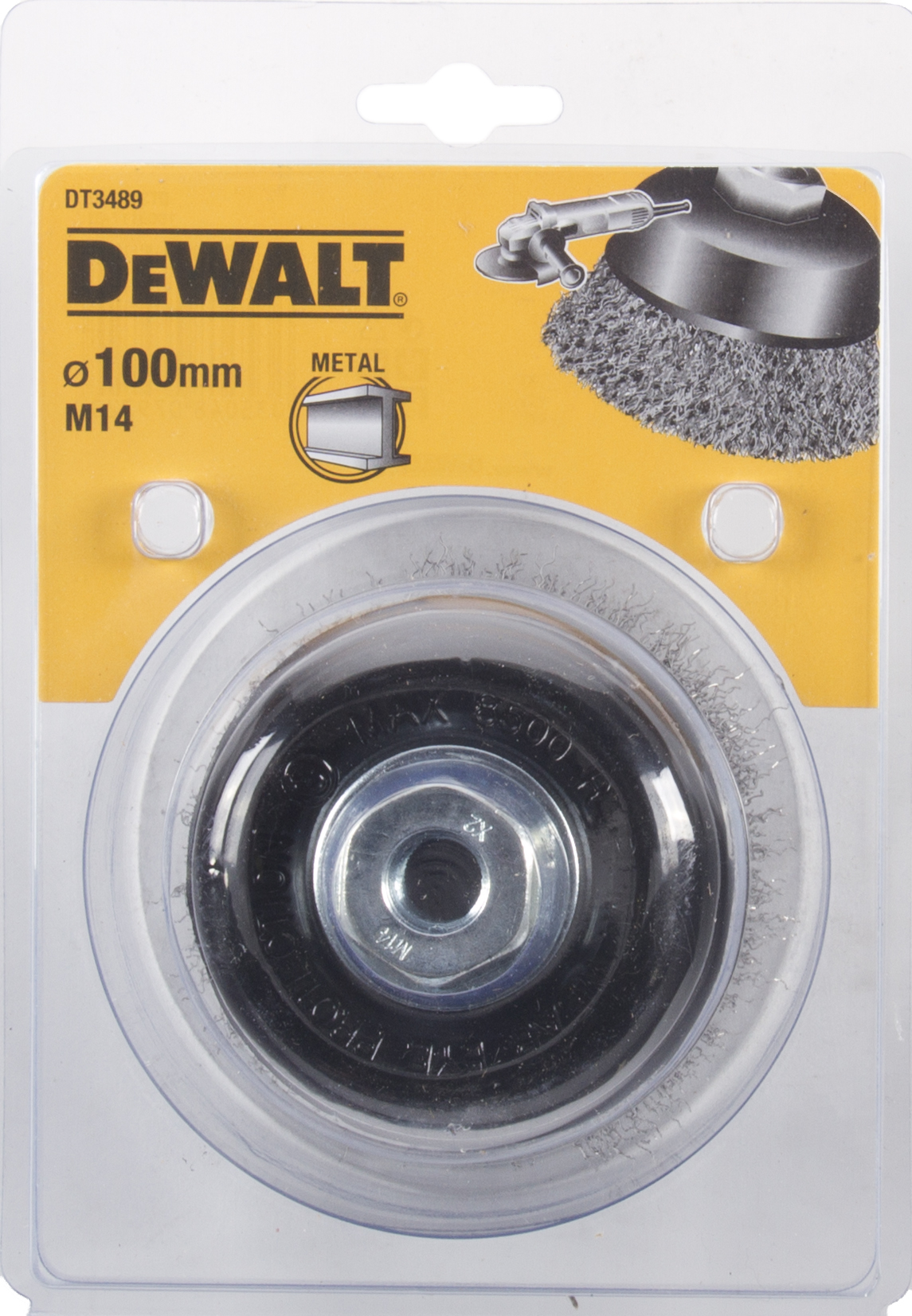 DEWALT DT3489-QZ Topfbürste gewellt 100 mm M14