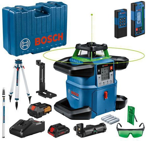 Bosch Rotationslaser GRL 650 CHVG Sp.18V Arbeitsber.70-650m IP68 m.Batterien/Messstab