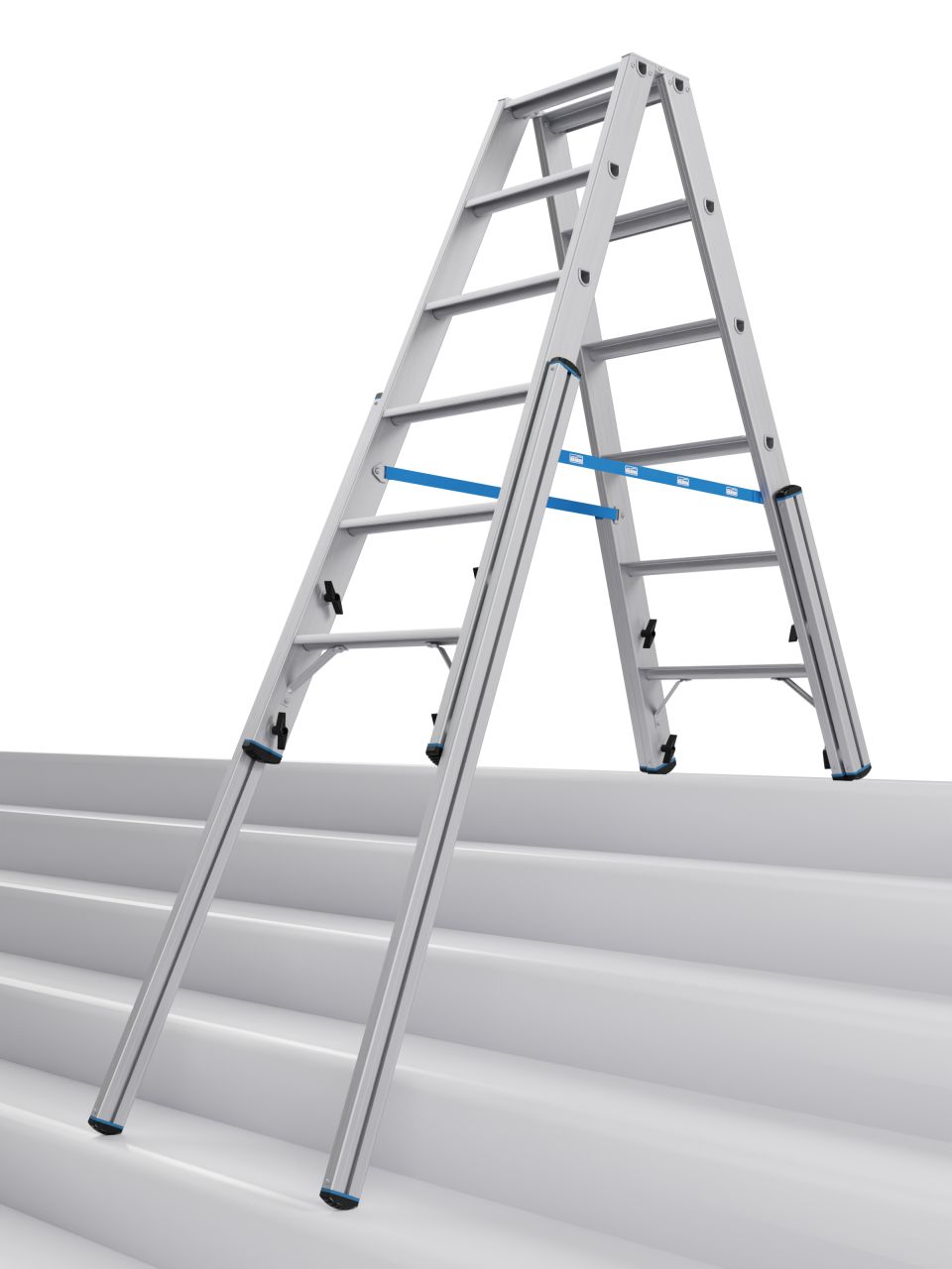 Krause STABILO Teleskop-Stufen-DoppelLeiter 2x6 Stufen Krause STABILO Teleskop-Stufen-DoppelLeiter 2x6 Stufen