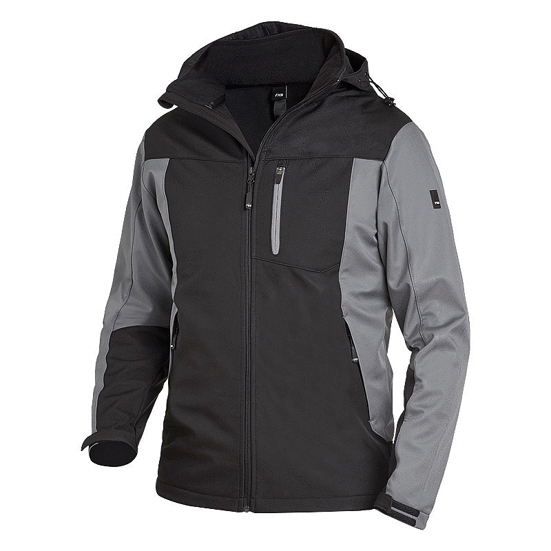 FHB Softshelljacke JANNIK grau/schwarz (79105 )