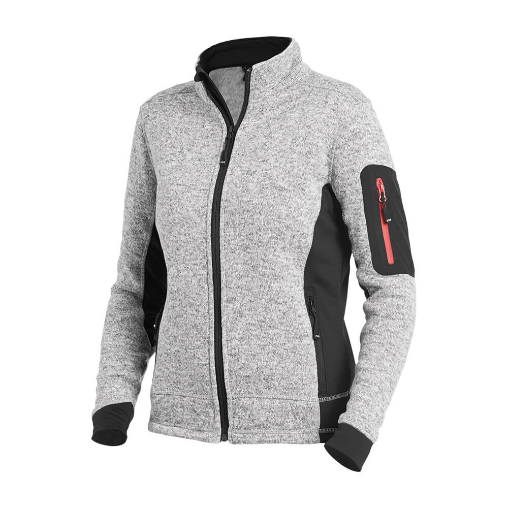 FHB Damen-Strick-Fleecejacke MARIEKE grau/schwarz (79596 ) FHB Damen-Strick-Fleecejacke MARIEKE grau/schwarz (79596 )