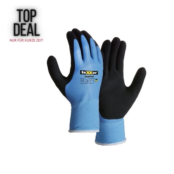 TOP DEAL - teXXor® Winterhandschuh LATEX - blau/schwarz - 10