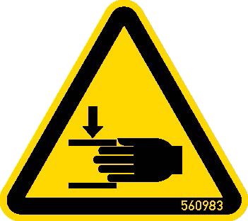Krause Warnschild "Handverletzung" (5 Stück)
