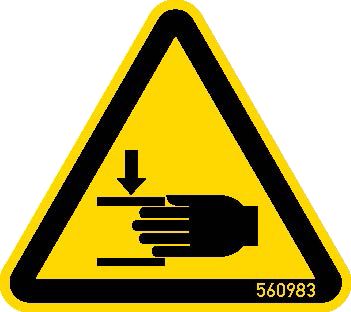 Krause Warnschild "Handverletzung"