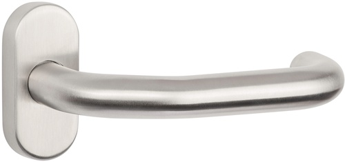TECWERK Profiltürdrückerlochteil NW-500-1 VA 60 U-Form 8mm gekr.