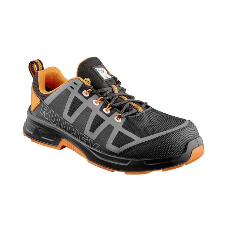 TOP DEAL - RUNNEX S3S-ESD Sicherheitshalbschuh ActionStar schwarz/grau/orange - Gr. 43