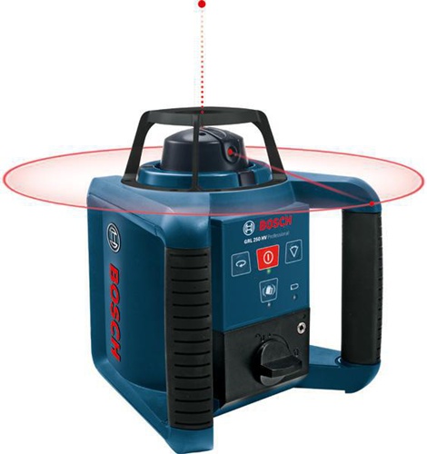 Bosch Rotationslaser GRL 250 HV Arbeitsber.m.Empf.125m IP54 m.Batterie i.Koffer 