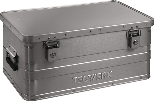 TECWERK Aluminiumbox L580xB380xH275mm 47l m.Klappverschluss u.Zylinderschl.