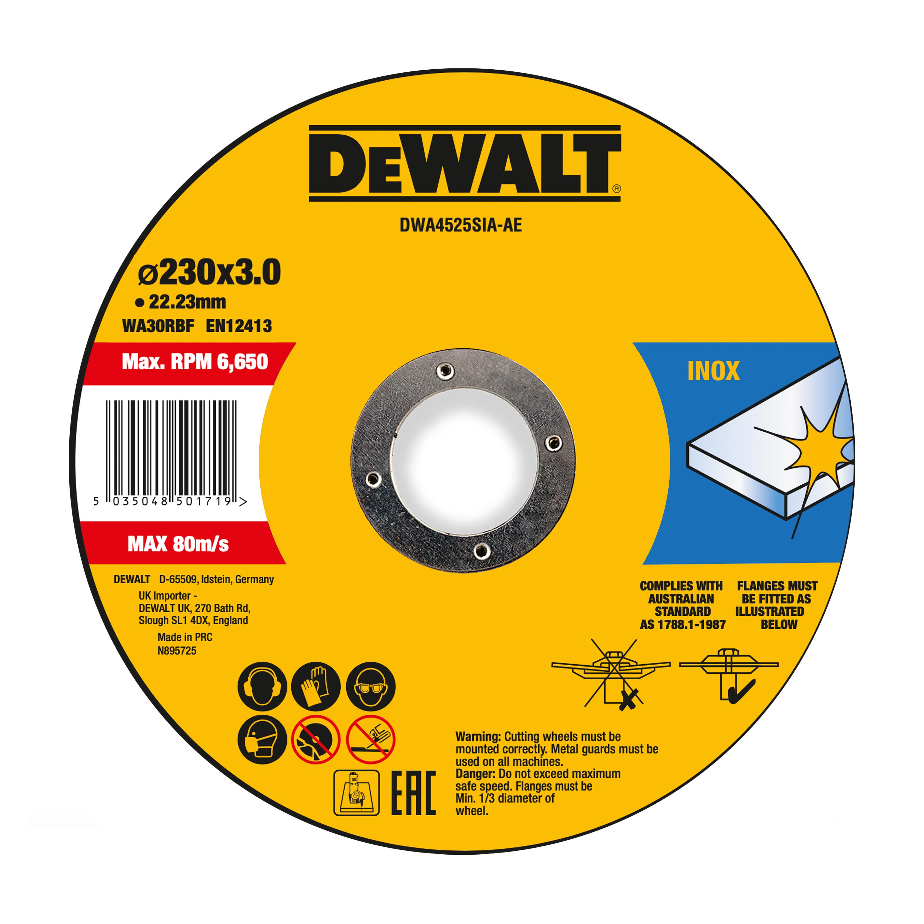 DEWALT DWA4525SIA-AE Trennscheibe 230x3x22,23 mm Inox