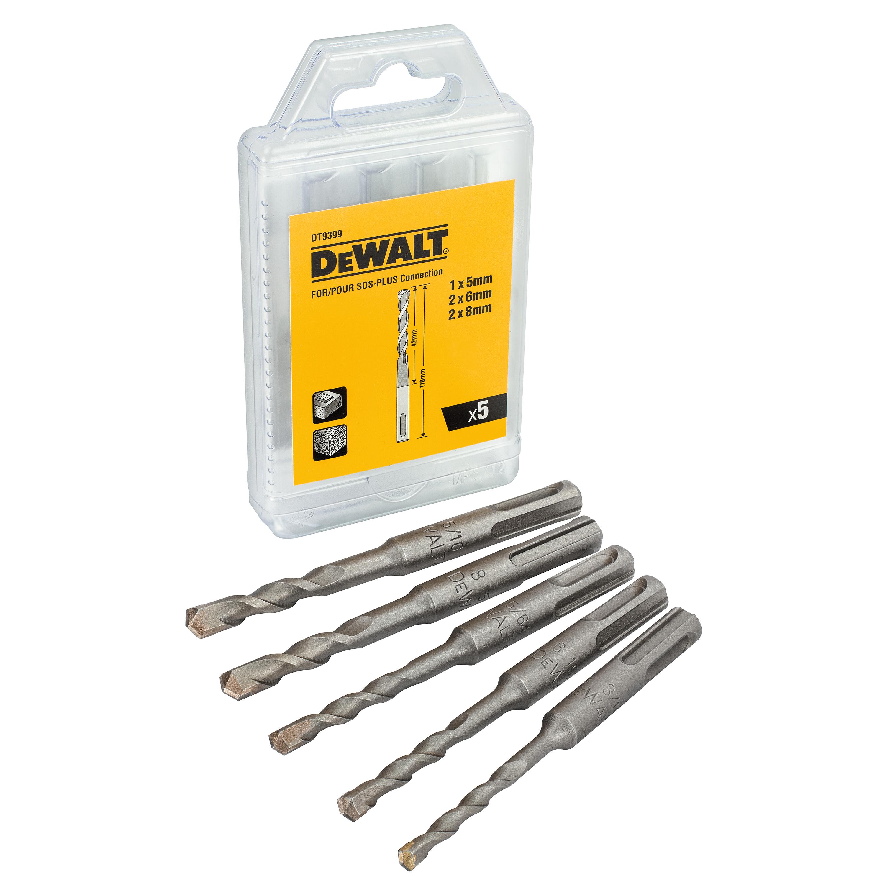 DEWALT DT9399-QZ Hammerbohrer-Set 5-tlg. SDS-plus