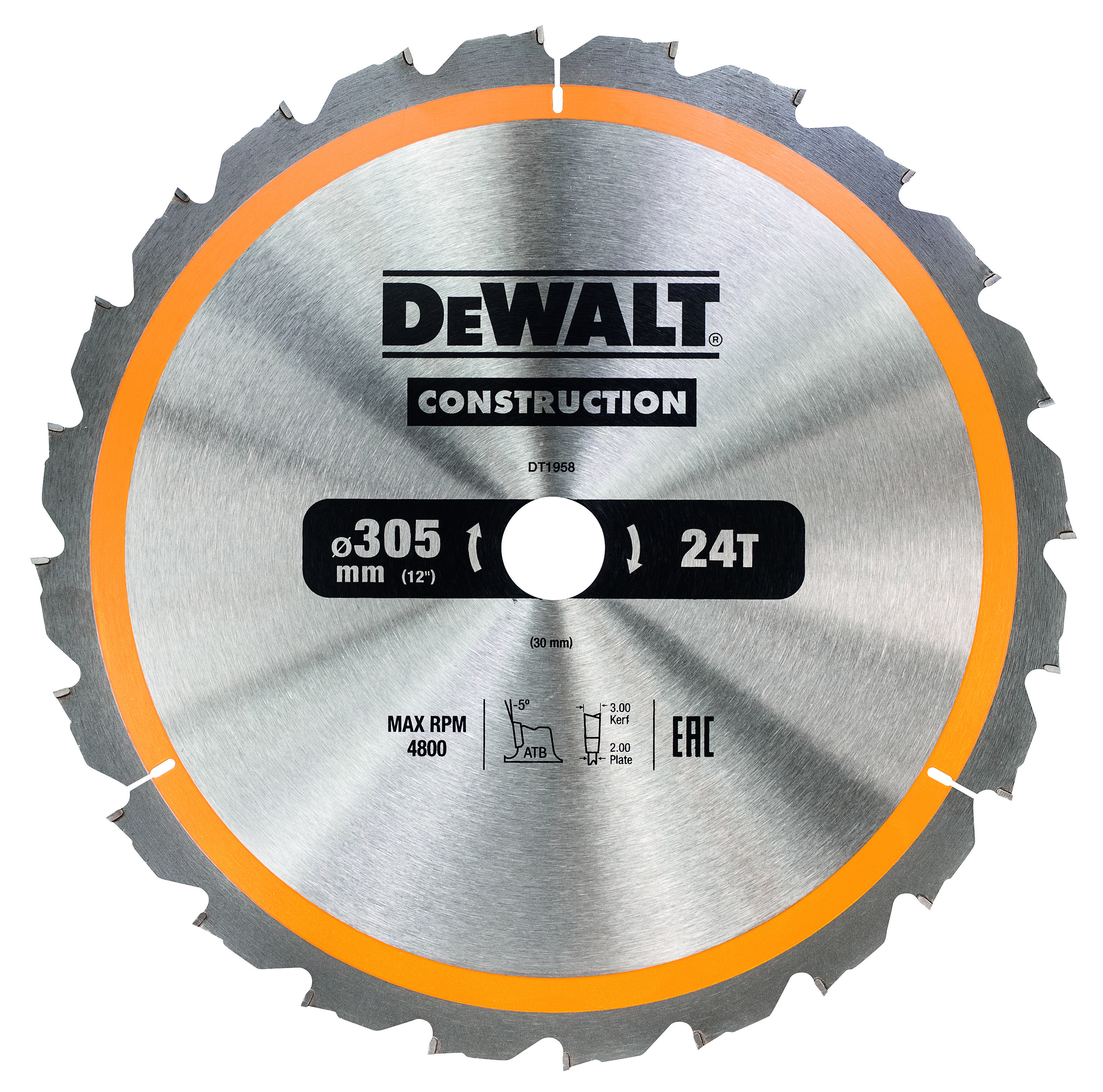 DEWALT DT1958-QZ Kreissägeblatt Stat. 305/30 mm 24WZ