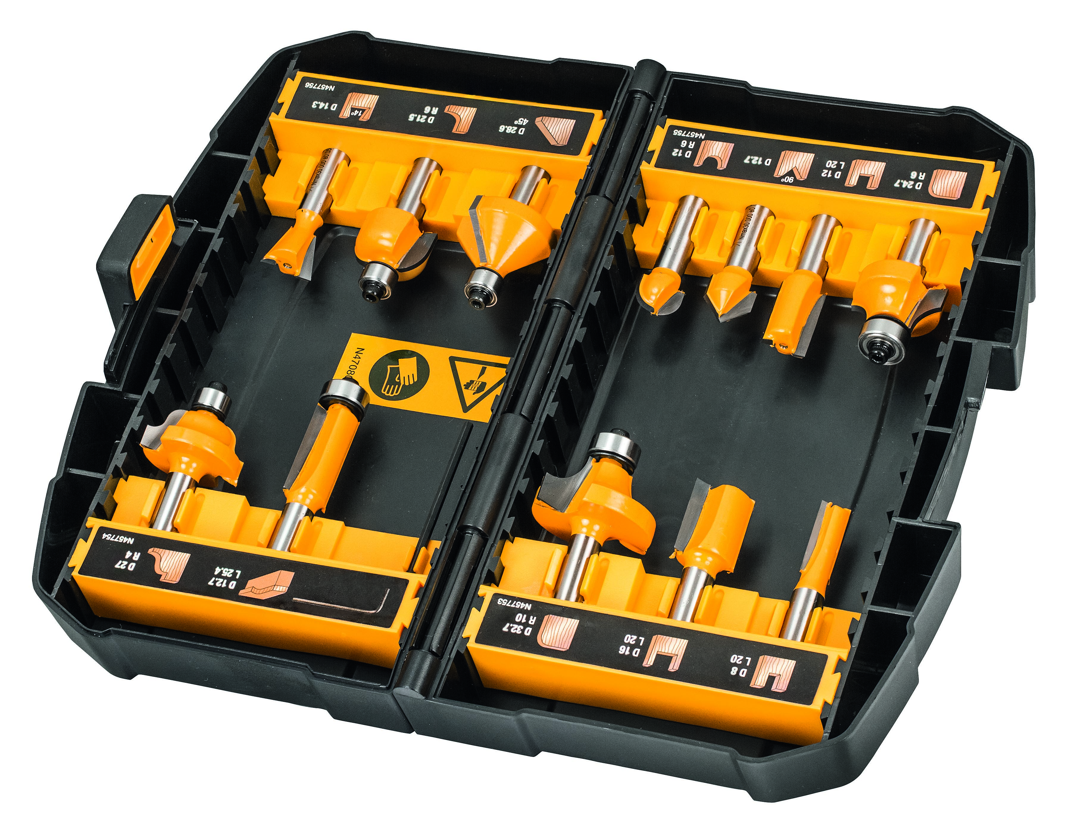 DEWALT DT90016-QZ Fräser-Set 12-tlg