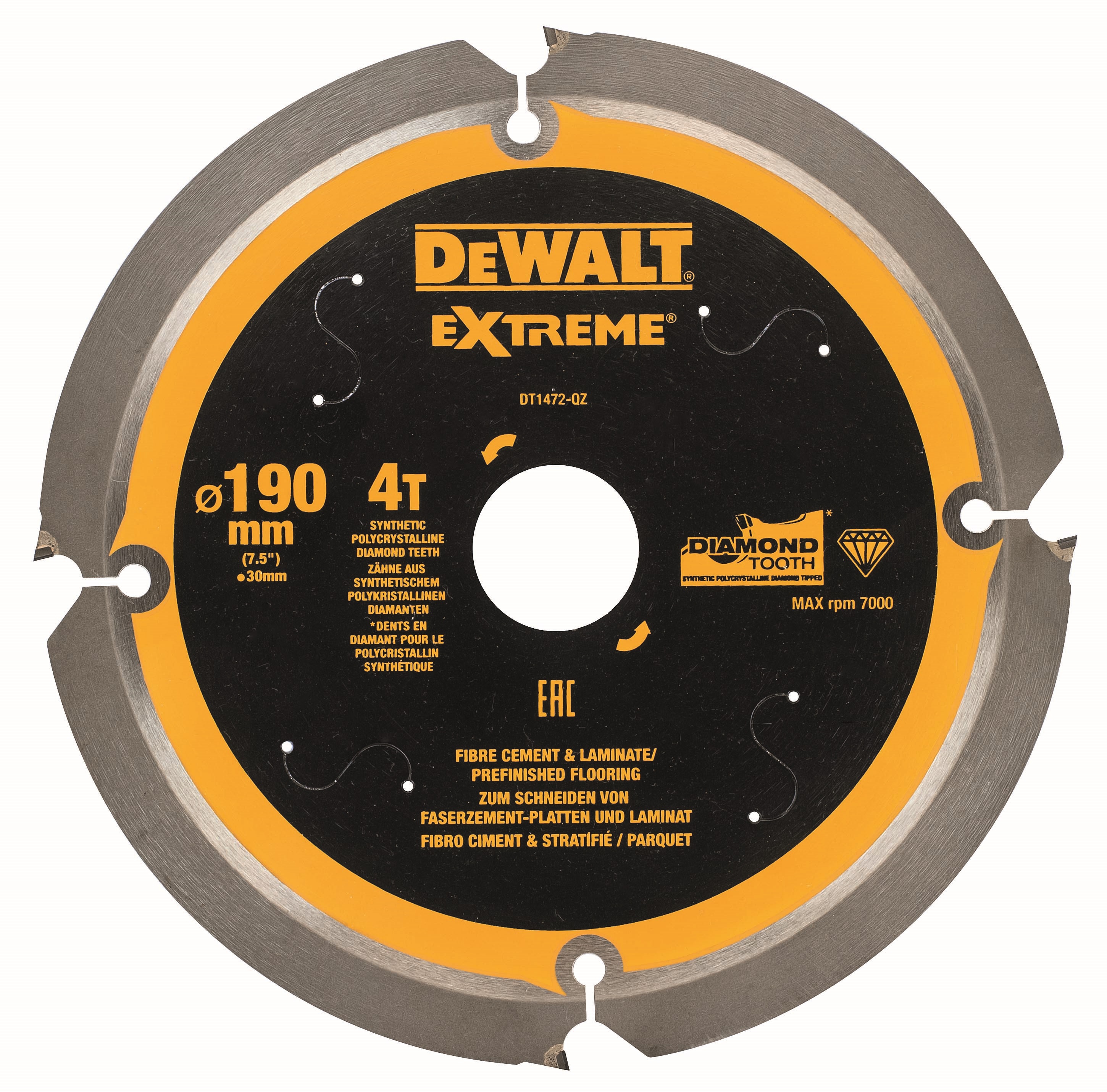 DEWALT DT1471-QZ Kreissägeblatt PCD 165/20 mm 4Z