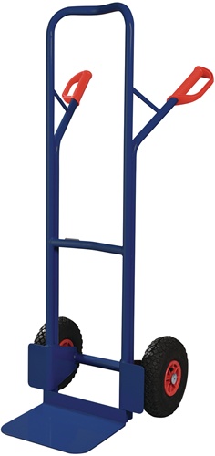 TECWERK Stapelkarre H.1300mm Schaufel-L250xB320mm Luft-Bereifung Trgf.300kg blau 